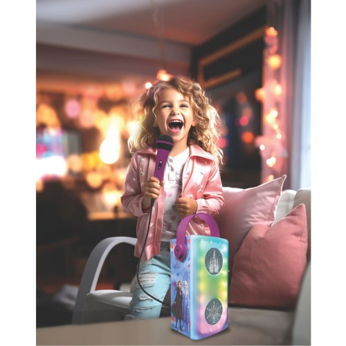 Lexibook Disney Frozen Παιδικό Ηχείο Frozen με Μικρόφωνο Karaoke Ηχείο Καραόκε με Φωτισμό και Μικρόφωνο 3+ Ετών, 1+ Παίκτες 25.B