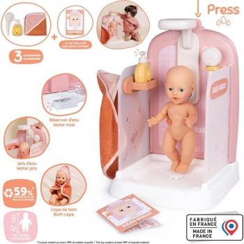 smoby - baby nurse doll shower with functional shower head and  - for dolls 7600220399 3032162203996