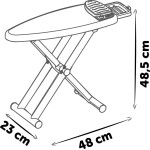 smoby - tefal - ironing board + steam generator - bottle, hangers, clothesp 7600330125 3032163301257