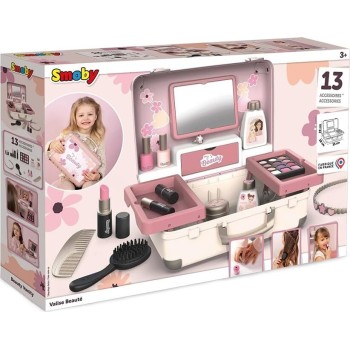 smoby - my beauty vanity - hairdressing, nails, fake makeup - easy to carry 7600320169 3032163201694