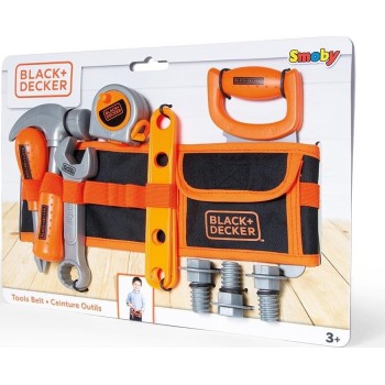 Smoby - black+decker - ceinture outils reglable - 14 accessoires 7600360917 3032163609179