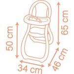 Smoby Baby Nurse Καρεκλάκι Φαγητού Για Κούκλα, Με 2 Αξεσουάρ 7600220388 3032162203880