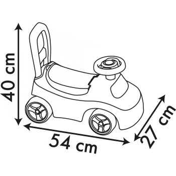 Disney Princess car to Ride and Push Smoby - Princess 7600720549 3032167205490