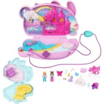 Mattel Polly Pocket 2-in-1 Bunny Fun Compact, Wearable Purse Playset With 2 Dolls & 12 Accessories Including Pets GKJ63 / JFT88 