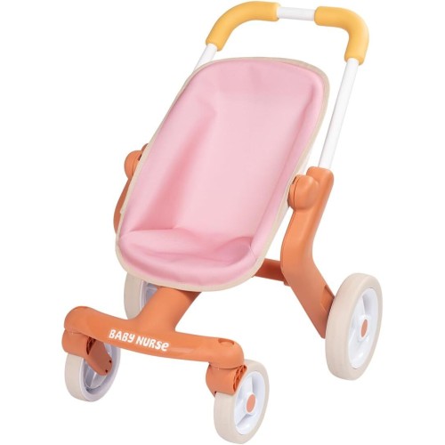 Smoby - Baby Nurse Doll Buggy Pop - Doll Pram With Freely Movable Front Wheels, Metal Frame - For Dolls Up To 42 Cm Doll Not Inc
