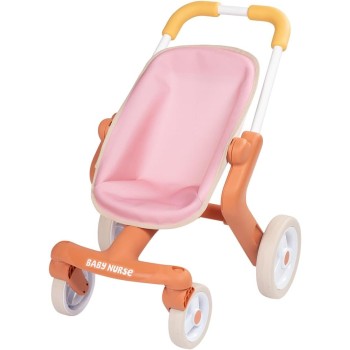 Smoby - Baby Nurse Doll Buggy Pop - Doll Pram With Freely Movable Front Wheels, Metal Frame - For Dolls Up To 42 Cm Doll Not Inc