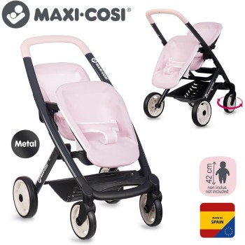 Smoby Καρότσι Κούκλας Mc And Q Twin Pushchair - Για 2 Κούκλες Έως 42 Cm Δεν Περιλαμβάνεται 7600253221 3032162532218