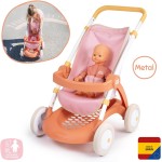 Smoby Καρότσι Κούκλας Baby Nurse Pushchair, Για Κούκλες Έως 42 Cm, Ύψος Λαβής 58 Cm, Τσάντα Και Καλάθι Αποθήκευσης, Από 18 Μηνών