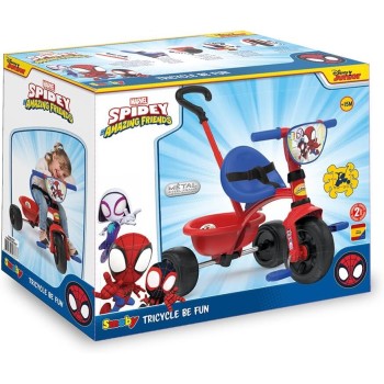 Spiderman Smoby Spidey Be Fun Τρίκυκλο Για Παιδιά Από 15 Μηνών - Με Μπάρα Ώθησης Και Ζώνη Ασφαλείας 7600740337 3032167403377