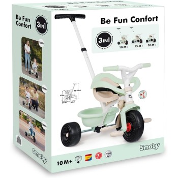 Smoby Ποδήλατο Τρίκυκλο Be Fun Comfort Green - Όχημα Για Παιδιά Από 10 Μηνών 7600740420 3032167404206