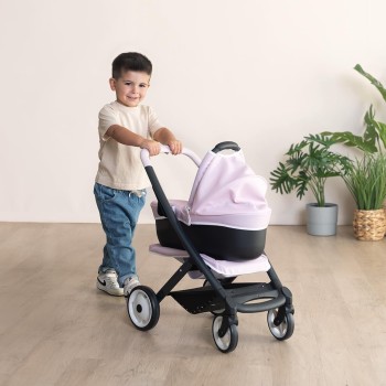 Smoby - Maxi-cosi 3-in-1 doll pram, carrying basket + buggy - for dolls up to 42 cm Not included - Freely rotating front wheels,