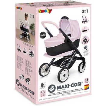 Smoby - Maxi-Cosi 3-Σε-1 Καροτσάκι Κούκλας, Καλάθι Μεταφοράς + Καρότσι - Για Κούκλες Έως 42 Cm Δεν Περιλαμβάνεται 7600253121 303