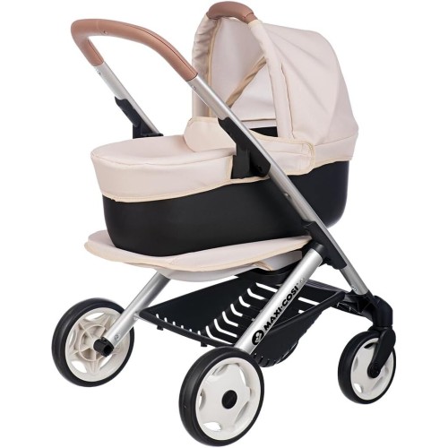 Smoby - Maxi-cosi 3-in-1 doll pram, carrying basket + buggy - for dolls up to 42 cm Not included - Freely rotating front wheels,