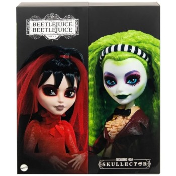 Mattel Monster High Skullector Beetlejuice Beetlejuice Doll 2-Pack, Collectible Betelgeuse And Lydia Deetz Set With Accessories 