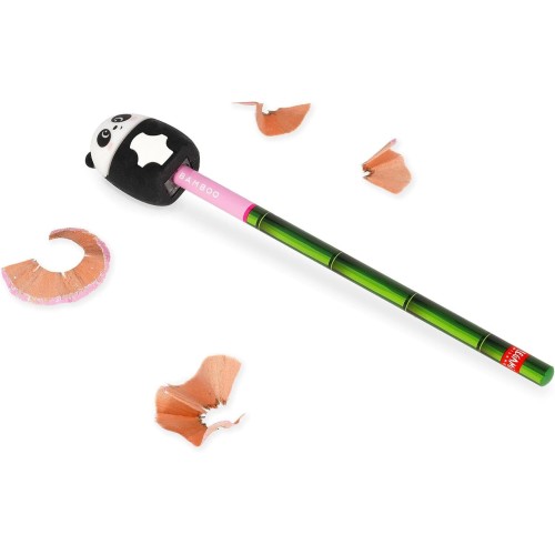 Legami Pencil Sharpener - Mini Friends, Panda Theme, Pencil Sharpener Ideal For Children, Easy To Grip CSHKIT3 8052694028572