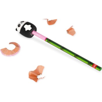 Legami Pencil Sharpener - Mini Friends, Panda Theme, Pencil Sharpener Ideal For Children, Easy To Grip CSHKIT3 8052694028572