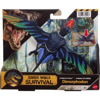 Mattel Jw Rebirth - Φιγούρες Δεινοσαυρων Με Σπαστα Μελη Jurassic World Strike Attack Dimorphodon  JGB77 / JKL68 194735352203