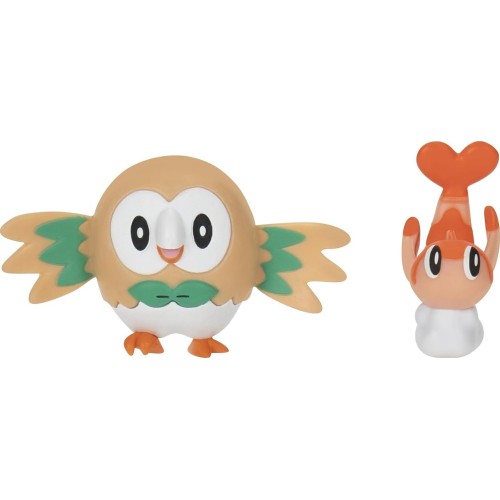 Jazwares pokemon pokemon 5 και 8 εκ. φιγούρα μάχης 2-pack tatsugiri και rowlet - παιχνίδι JW095007-W20 191726755418
