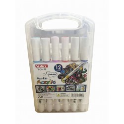 Toys-shop Choice Acrylic Markers Washable 12 Colors JK191810 6990225055029