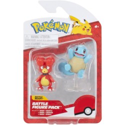 Jazwares Pokemon Pkw3581 Battle Figure Pack Magby And Schiggy Official Detailed Figure, 5 Cm JW095007-W19 191726709220