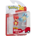 Jazwares Pokemon Pkw3581 Battle Figure Pack Magby and Schiggy Official Detailed Figure, 5 cm Each JW095007-W19 191726709220