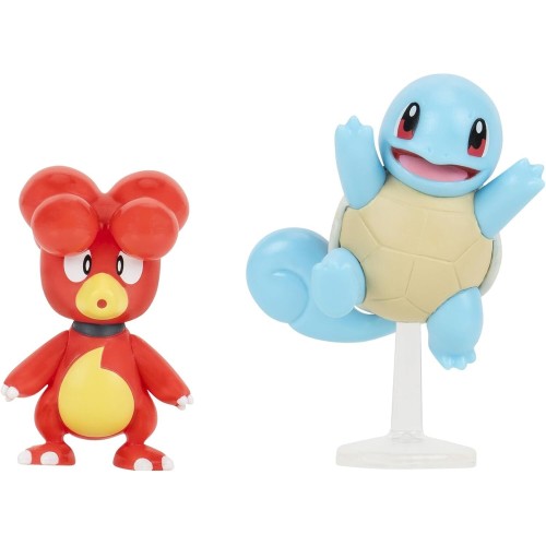 Jazwares Pokemon Pkw3581 Battle Figure Pack Magby and Schiggy Official Detailed Figure, 5 cm Each JW095007-W19 191726709220