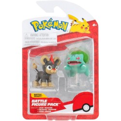 Jazwares Pokemon Battle Figure 2 Pack Litleo Και Bulbasaur 5 Cm W19 JW095007-W19 191726709244