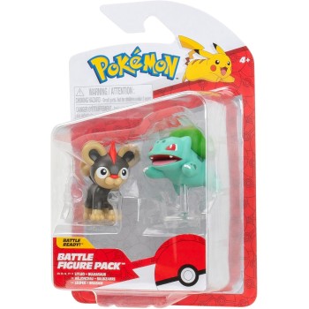 Jazwares Pokemon Battle Figure 2 Pack litleo and Bulbasaur 5 W19 JW095007-W19 191726709244