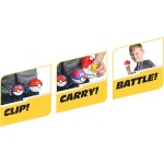 Jazwares Pokemon Pkw4171 - Pikachu Clip 'N Go Bandolier Set - Pikachu Battle Figure, Poke Ball, Turbo Ball, Strap and Bandolier,