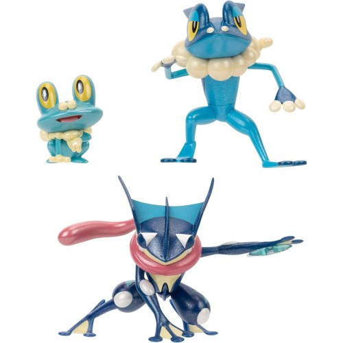 Jazwares Pokemon Select Evolution Pack - Περιλαμβάνει Φιγούρες Μάχης 2" Froakie, 3" Frogadier Και 4,5" Greninja Battle JW003687 