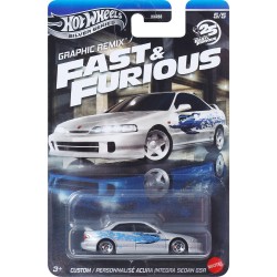 Mattel Hot Wheels Fast & Furious Car, -Themed Toy Car Fast & Furious - Graphic Remix - 5/5 - Acura Integra GSR HNR88 / JBY45 194