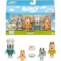 Giochi Preziosi Bluey It's Time For Pavlova With This Pavlova 4 Pack, Includes, Bingo, Bandit In His Chef Hat And Chilli And 2 A