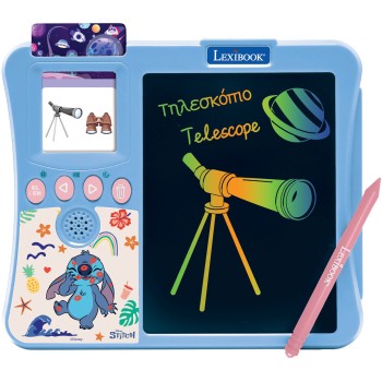 Lexibook Disney Stitch Interactive Bilingual Card Reader - Stitch 4+ Years Little Stitch-themed Card Reader, Which reads Cards i