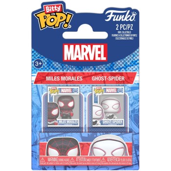Spiderman Funko Bitty Pop! 2-Pack Marvel: Spider-Man - Miles Morales & Ghost Spider Vinyl Figures 88938 889698889384