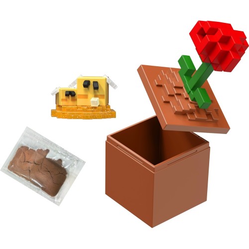 Mattel Minecraft Mini Mode Bloom Blocks Action Figure With Sand Compound (characters May Vary) HTK99 / JKF69 194735348527