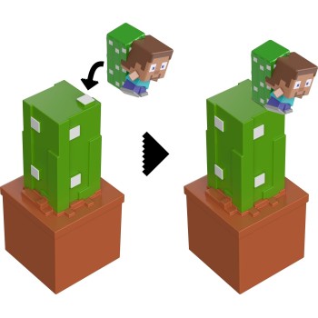 Mattel Minecraft Mini Mode Bloom Blocks Action Figure With Sand Compound (characters May Vary) HTK99 / JKF67 194735348534