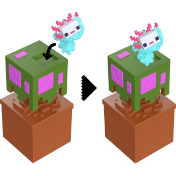 Mattel Minecraft Mini Mode Bloom Blocks Action Figure With Sand Compound (characters May Vary) HTK99 / JKF68 194735348541