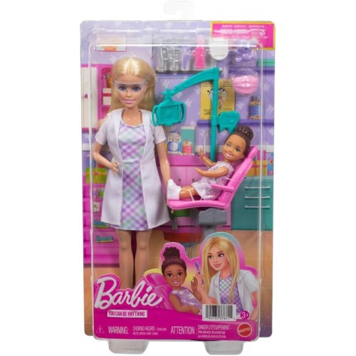 Mattel Barbie Σετ Επαγγελματα Με Παιδακια 6 Σχεδια Careers Dentist Doll JCR71 / JMK14 194735378715