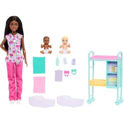 Mattel Barbie Σετ Επαγγελματα Με Παιδακια 6 Σχεδια Careers Baby Doctor Doll JCR71 / JMK13 194735378692
