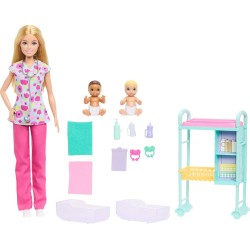Mattel Barbie Σετ Επαγγελματα Με Παιδακια 6 Σχεδια Careers Baby Doctor Doll JCR71 / JMK12 194735378746