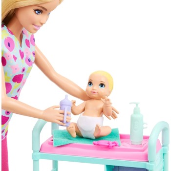 Mattel Barbie Σετ Επαγγελματα Με Παιδακια 6 Σχεδια Careers Baby Doctor Doll JCR71 / JMK12 194735378746