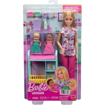 Mattel Barbie Σετ Επαγγελματα Με Παιδακια 6 Σχεδια Careers Baby Doctor Doll JCR71 / JMK12 194735378746