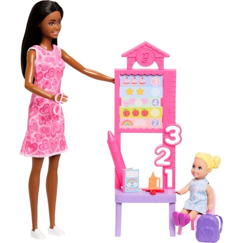 Mattel Barbie Σετ Επαγγελματα Με Παιδακια 6 Σχεδια Careers Teacher Doll JCR71 / JMK17 194735378708