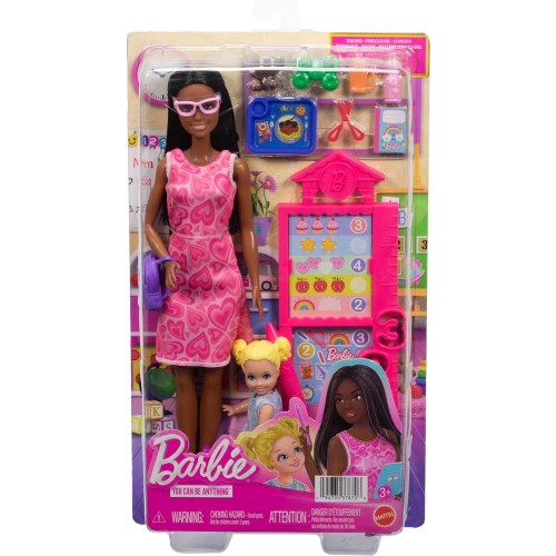 Mattel Barbie Σετ Επαγγελματα Με Παιδακια 6 Σχεδια Careers Teacher Doll JCR71 / JMK17 194735378708
