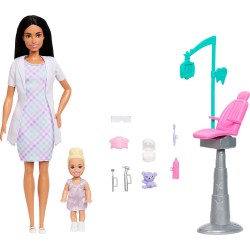 Mattel Barbie Σετ Επαγγελματα Με Παιδακια 6 Σχεδια Careers Dentist Doll JCR71 / JMK15 194735378760