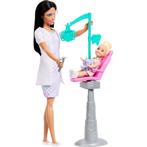 Mattel Barbie Σετ Επαγγελματα Με Παιδακια 6 Σχεδια Careers Dentist Doll JCR71 / JMK15 194735378760