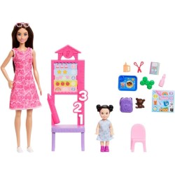 Mattel Barbie Σετ Επαγγελματα Με Παιδακια 6 Σχεδια Careers Teacher Doll JCR71 / JMK16 194735378722