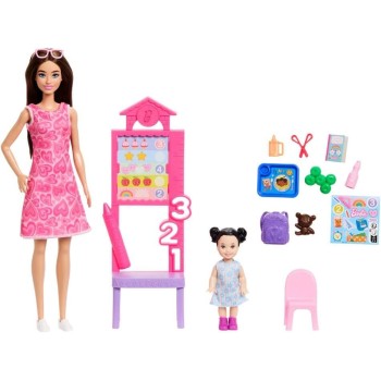 Mattel Barbie Σετ Επαγγελματα Με Παιδακια 6 Σχεδια Careers Teacher Doll JCR71 / JMK16 194735378722