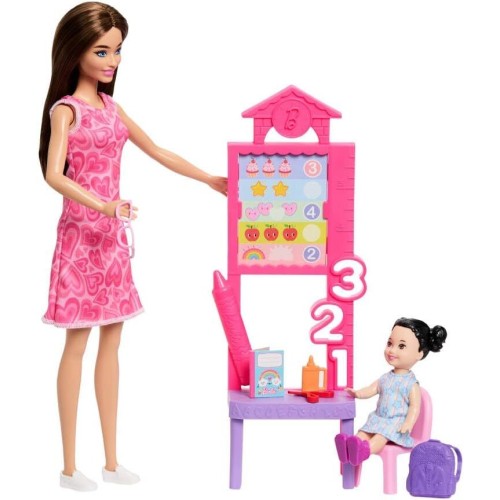 Mattel Barbie Σετ Επαγγελματα Με Παιδακια 6 Σχεδια Careers Teacher Doll JCR71 / JMK16 194735378722