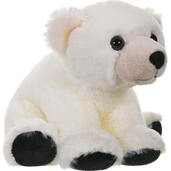 wild republic  polar bear baby plush, cuddlekins cuddly soft toys, kids gif 10845 092389108453
